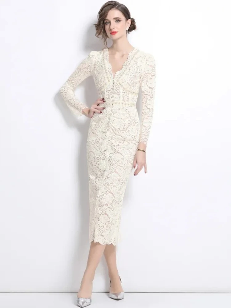 Luxury Brand Same2026 New Women'S Slim Fit Waist Cinched Hollow Suspender Waist Hugging Dress