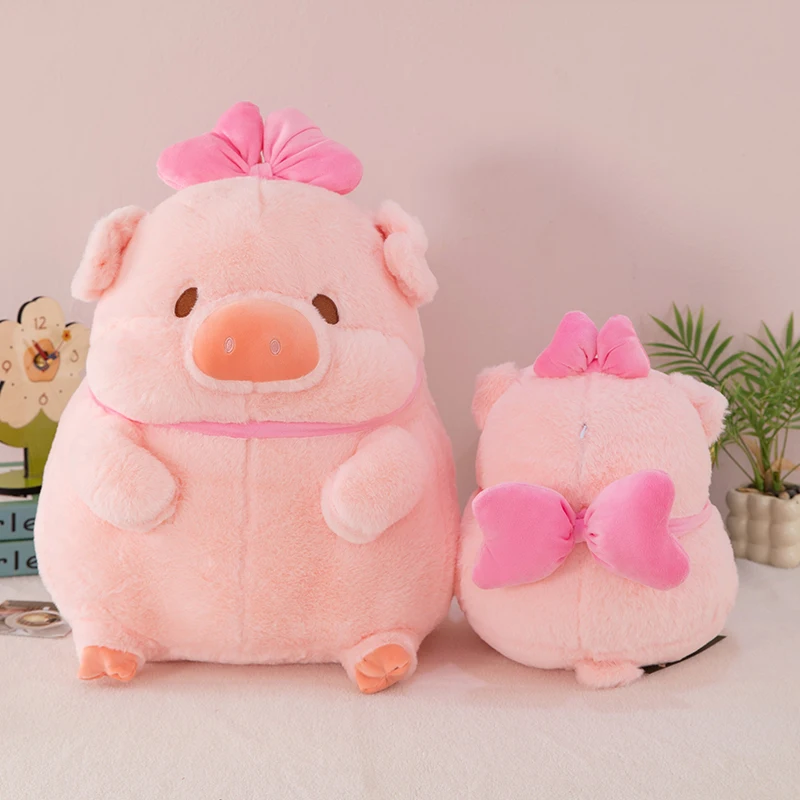 Peluche cochon rose sourire, dessin animé, remplissage, accessoires mignons, poupée douce et confortable, jouets pour enfants, cadeaux, compagnon de petite amie