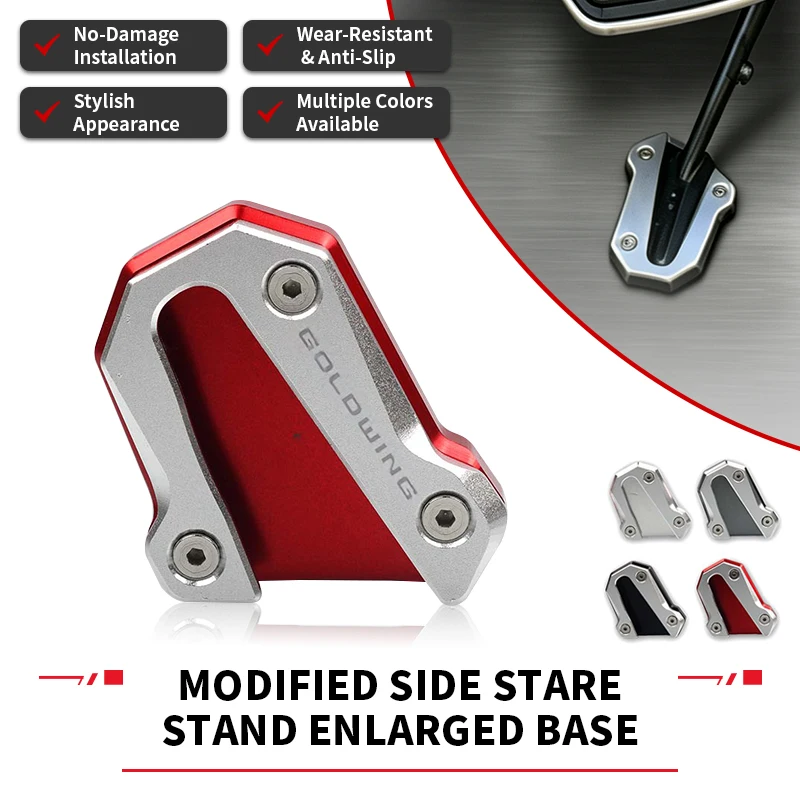 For Goldwing 1800 GL 1800 GL1800 2018-2023 2022 Motorcycle CNC Kickstand Foot Side Stand Extension Pad Support Plate Enlarge
