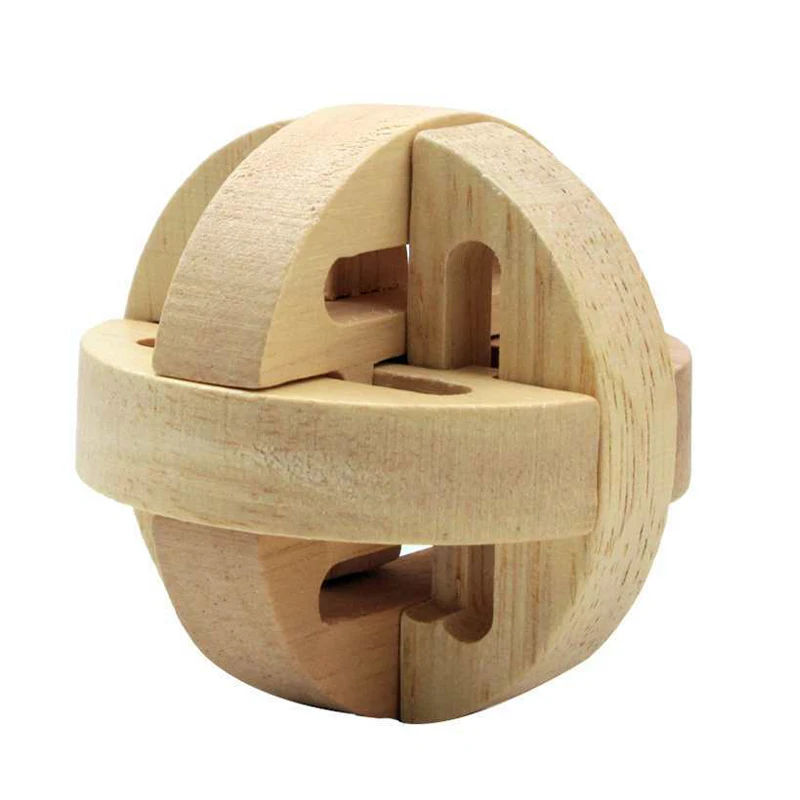 Palla magica Rompicapo in legno Puzzle Sblocco Giocattoli Assemblaggio e smarrimento Giochi mentali per bambini Adulti Sfida di test IQ