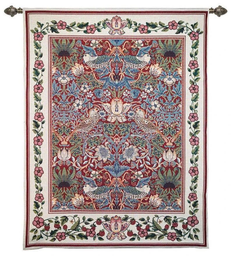 

Rich and Lucky Birds Tapestry William Morris Goblin Obson Wall Carpet 70cm x 90cm