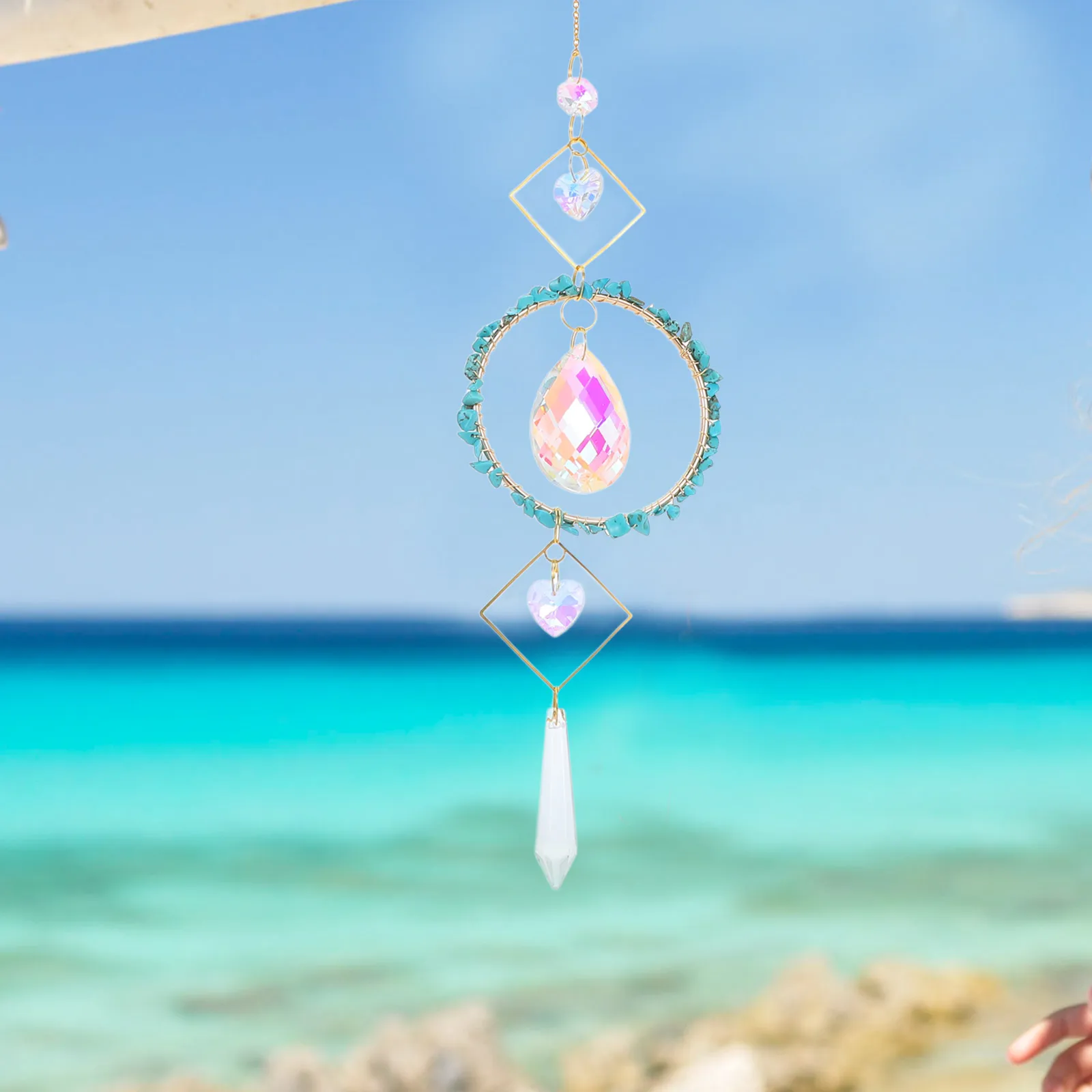 

Crystal Suncatcher Hanging Decoration For Window Sun Catchers Indoor Light Reflective Prisms