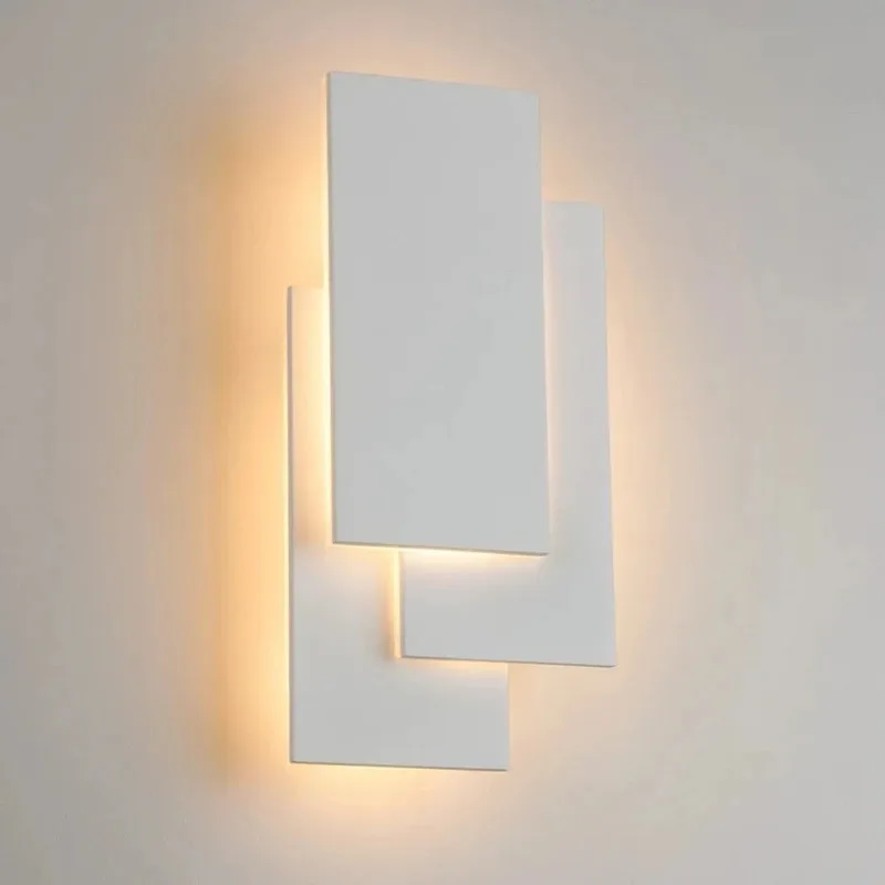 

Modern 18W Aluminum LED Wall Lamp Living Room Candlestick Lighting Staircase Square Lamp Bedroom Bedside Hotel Wall Lamp