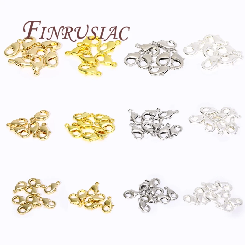 18K vergoldete Karabinerverschlüsse für Armbänder, Federverschlüsse für Schmuck, DIY-Schmuckherstellungszubehör, Verbinderverschluss-Zubehör – Detail 9
