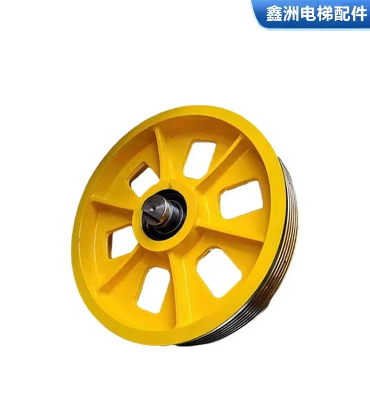 Elevator specific car wheel set, heavy wheel/reverse rope wheel/guide pulley, cast iron wheel, elevator accessories