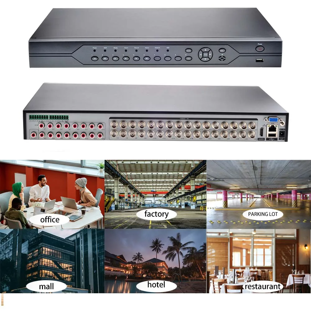 Gadinan Outdoor CCTV 32CH AHD DVR 5MP 6 w1 koncentryczny hybrydowy NVR P2P obsługa wykrywania twarzy CVI TVI NVR HDMI XMEye dla kamera AHD