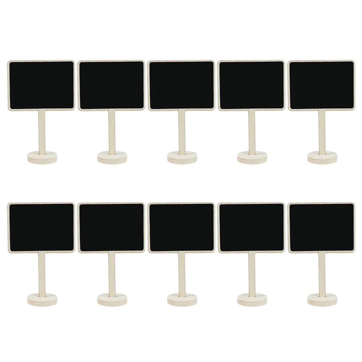 10Pcs Wooden Small Blackboard Square Mini Chalkboard Stand with Splint Base for Wedding Party Table Number Message Board