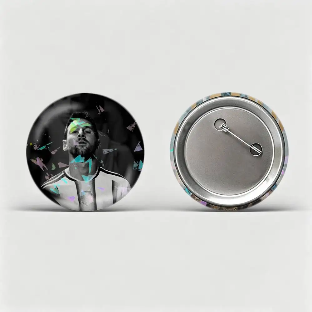 Legend 10 L-Lionel Messi   Badges Creative Tinplate Round Button PinsBrooch Badge Clothes Backpack Custom