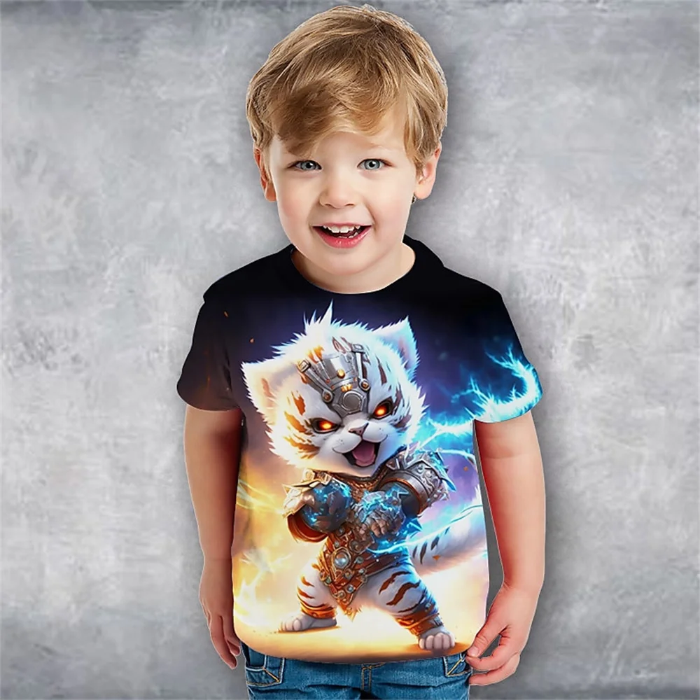 2024 Kids Boys Girls Casual T-Shirts 3d Printed Cartoon Funny T Shirt Children Birthday Gift Tshirts Baby Clothes Summer