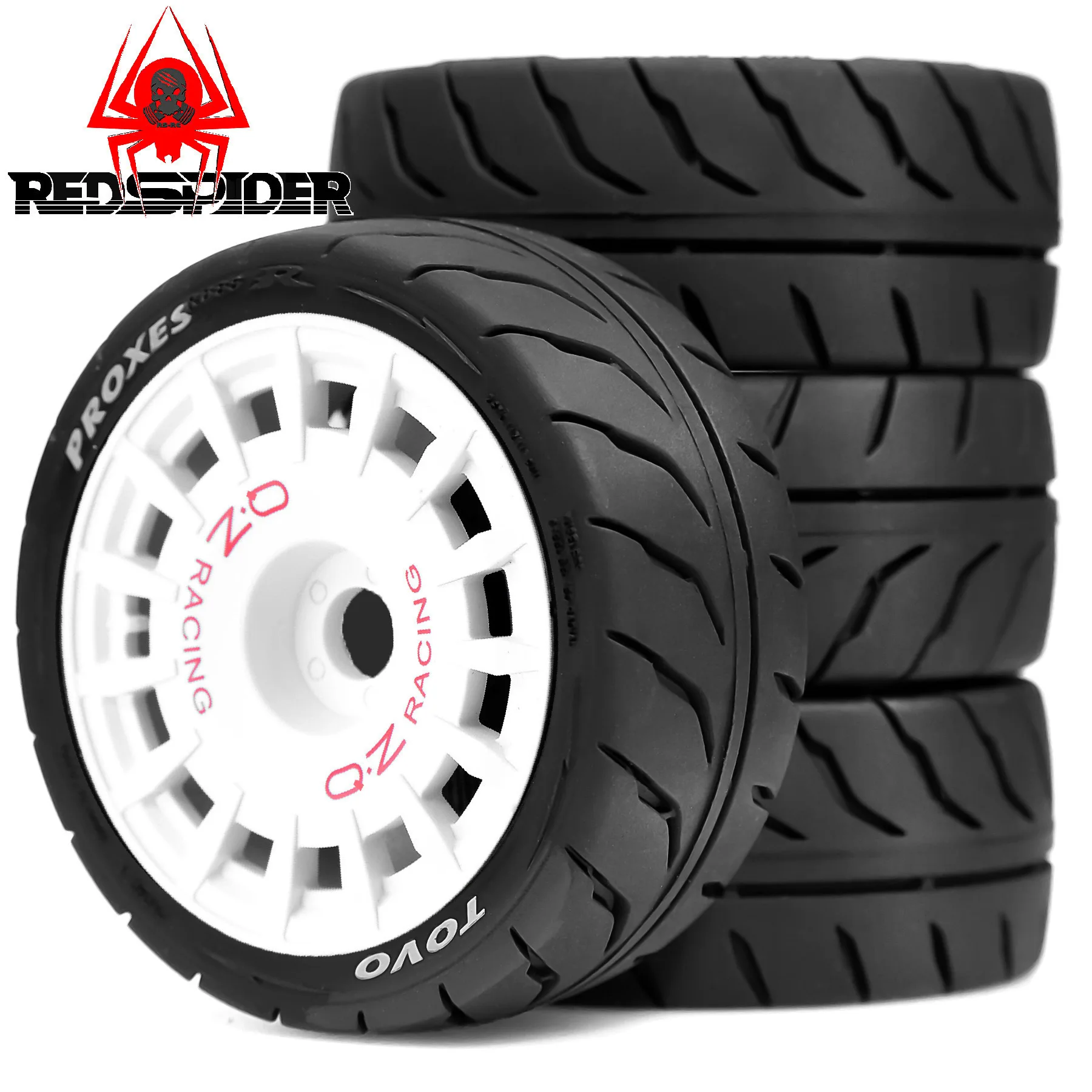 4 Stück 68 mm Reifen Räder 12 mm Sechskant-Rallye-Offroad-Reifen für 1/10 MST Zugreifen XV02 Tamiya TT01 Hpi KYOSHO Sakura YOKOMO RC Auto