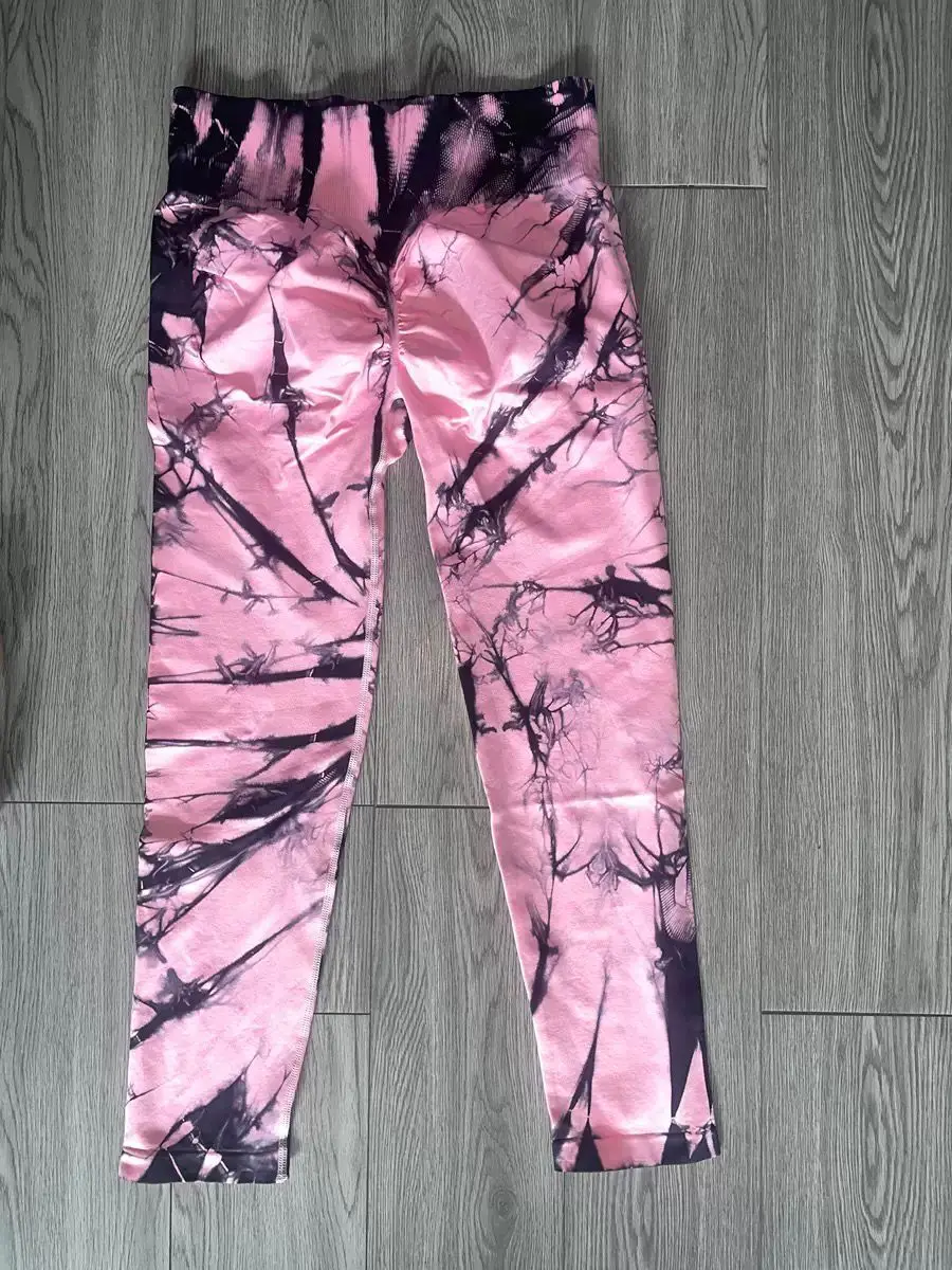 Tie Dye Sports Fitness Leggings Women High Waist Peach Hip Lift Seamless Leggings Jacquard Yoga Pants Gym Clothing 2023 New