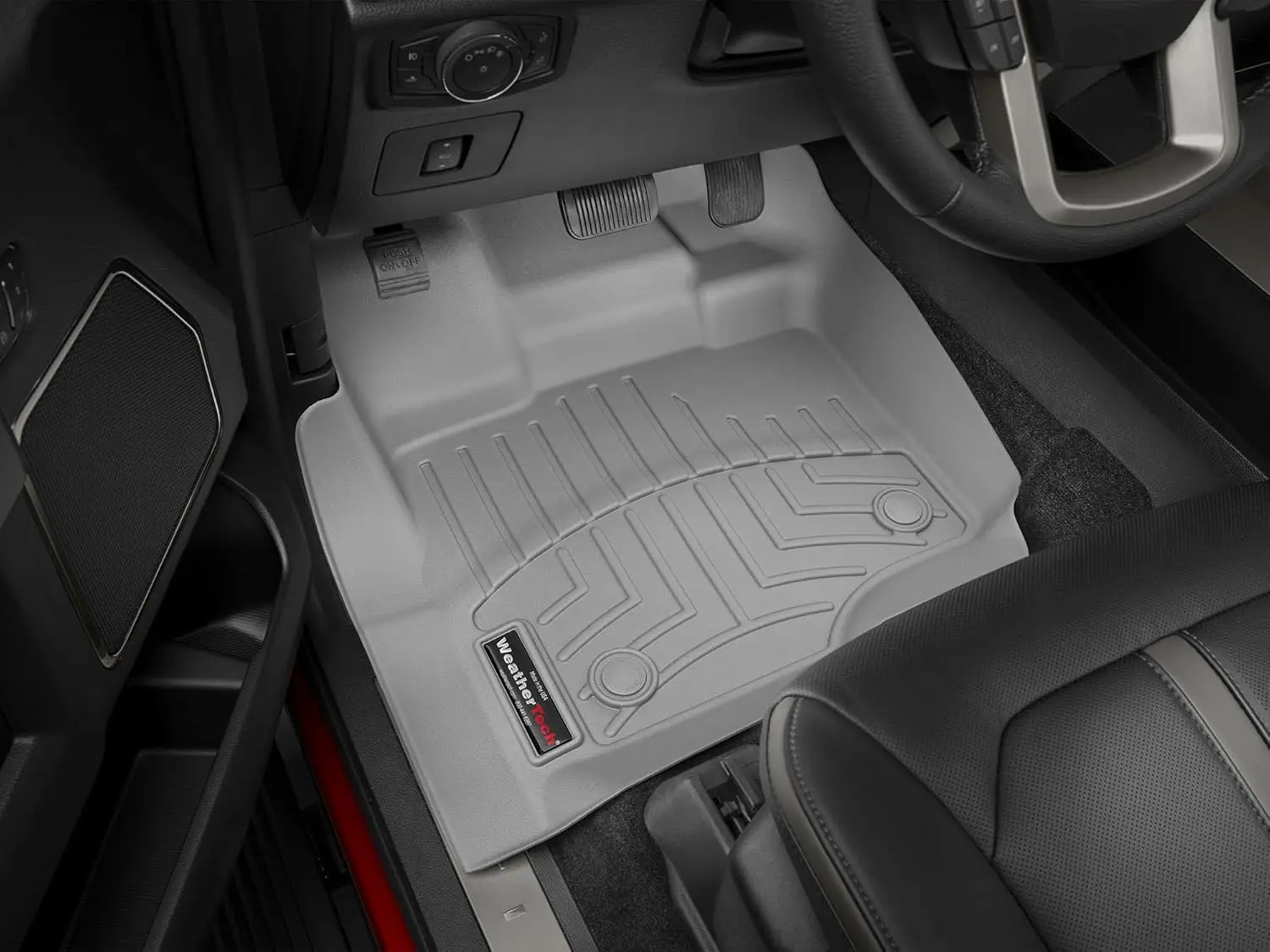 Custom Fit Floor Liners for GMC Sierra 2500HD/3500HD, Silverado 2500HD/3500HD, 1500 - 1st & 2nd Row, Rubber, Black, Precise Fit