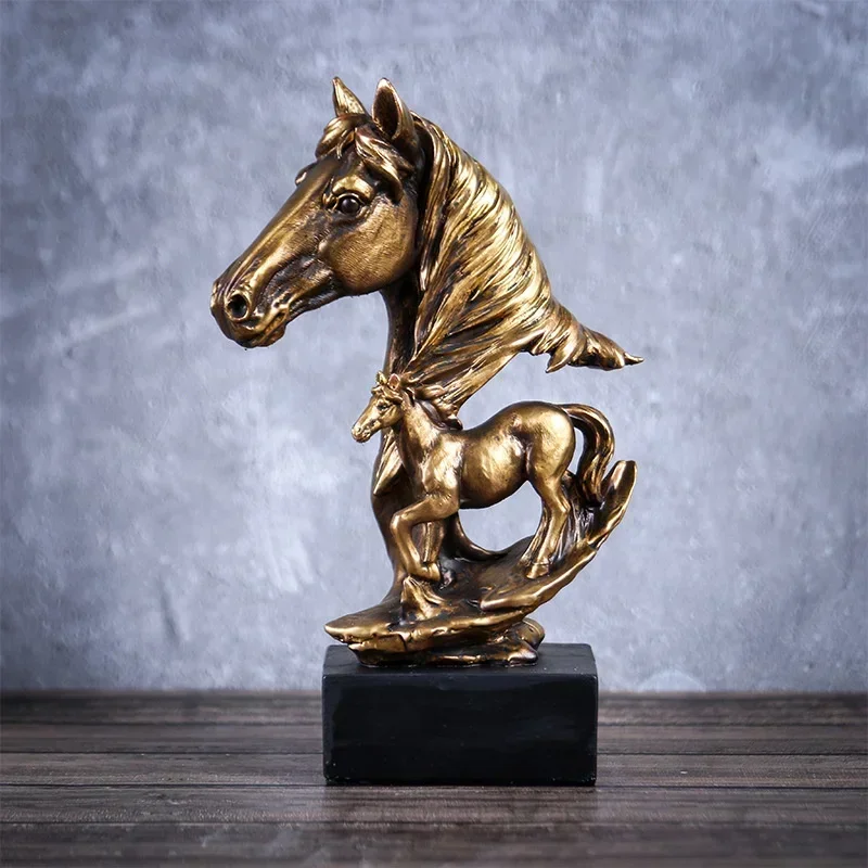 

Creative Modern Simple Home Decoration Resin Crafts Office Animal Horse Decoration Animal Decoration