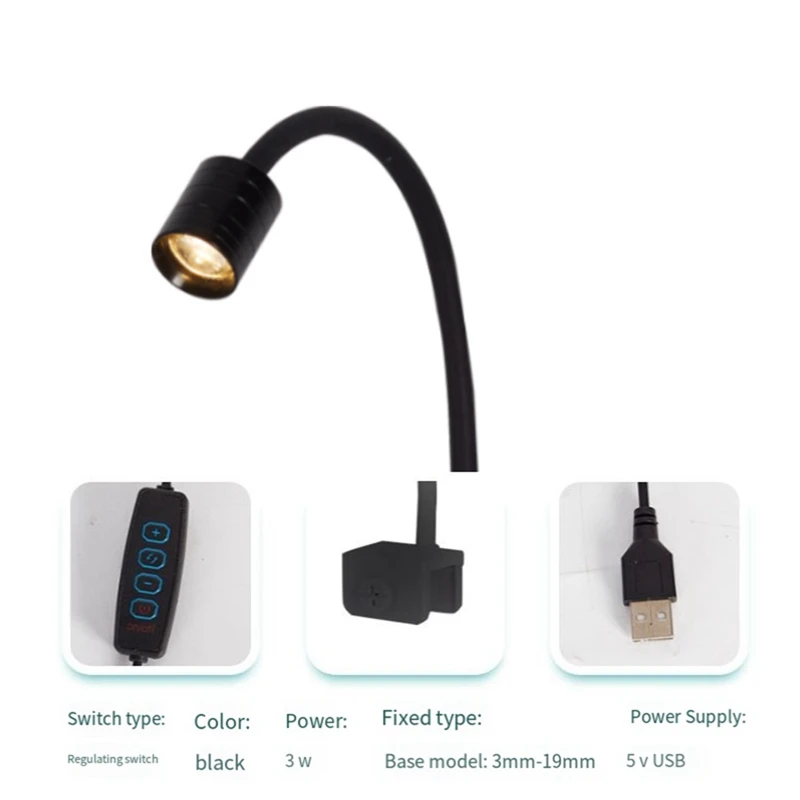 ใหม่-ตู้ปลาหมุนคลิปขนาดเล็ก USB Light คลิปถังปลาเปิดคอนเทนเนอร์แก้ว Soft Light