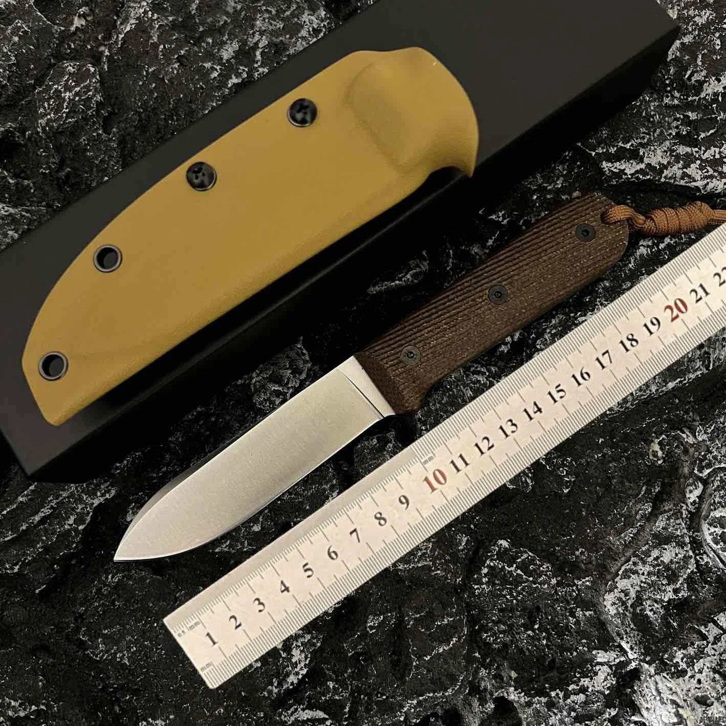 

DC53 Steel Linen Handle Fixed Knife Outdoor Jungle Hunting Survival Home Camping Fruit Sharp Cutting Portable Tool