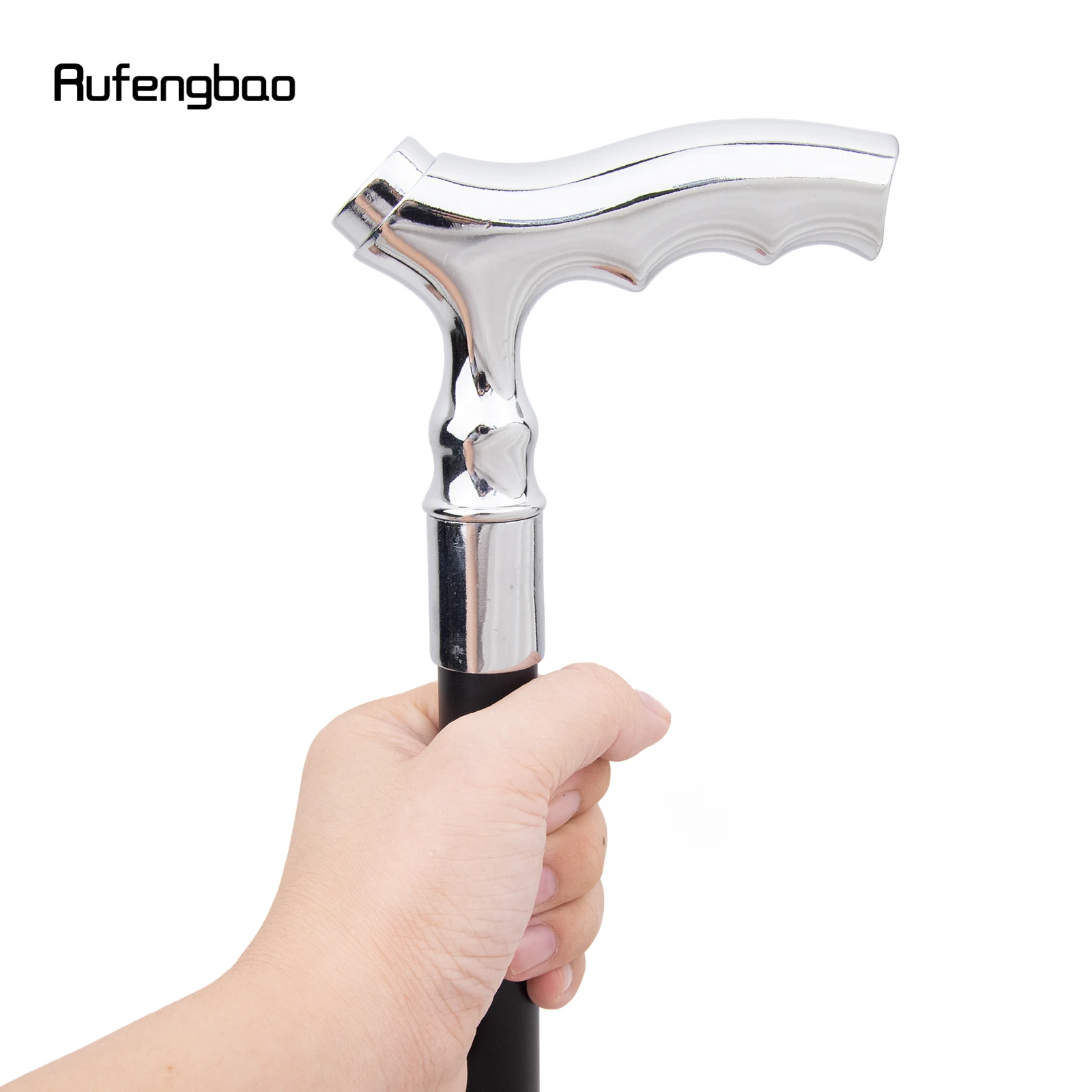 White T Wave Shape Walking Cane Fashion Decorative Walking Stick Gentleman Elegant Cosplay Cane Knob Crosier 93cm