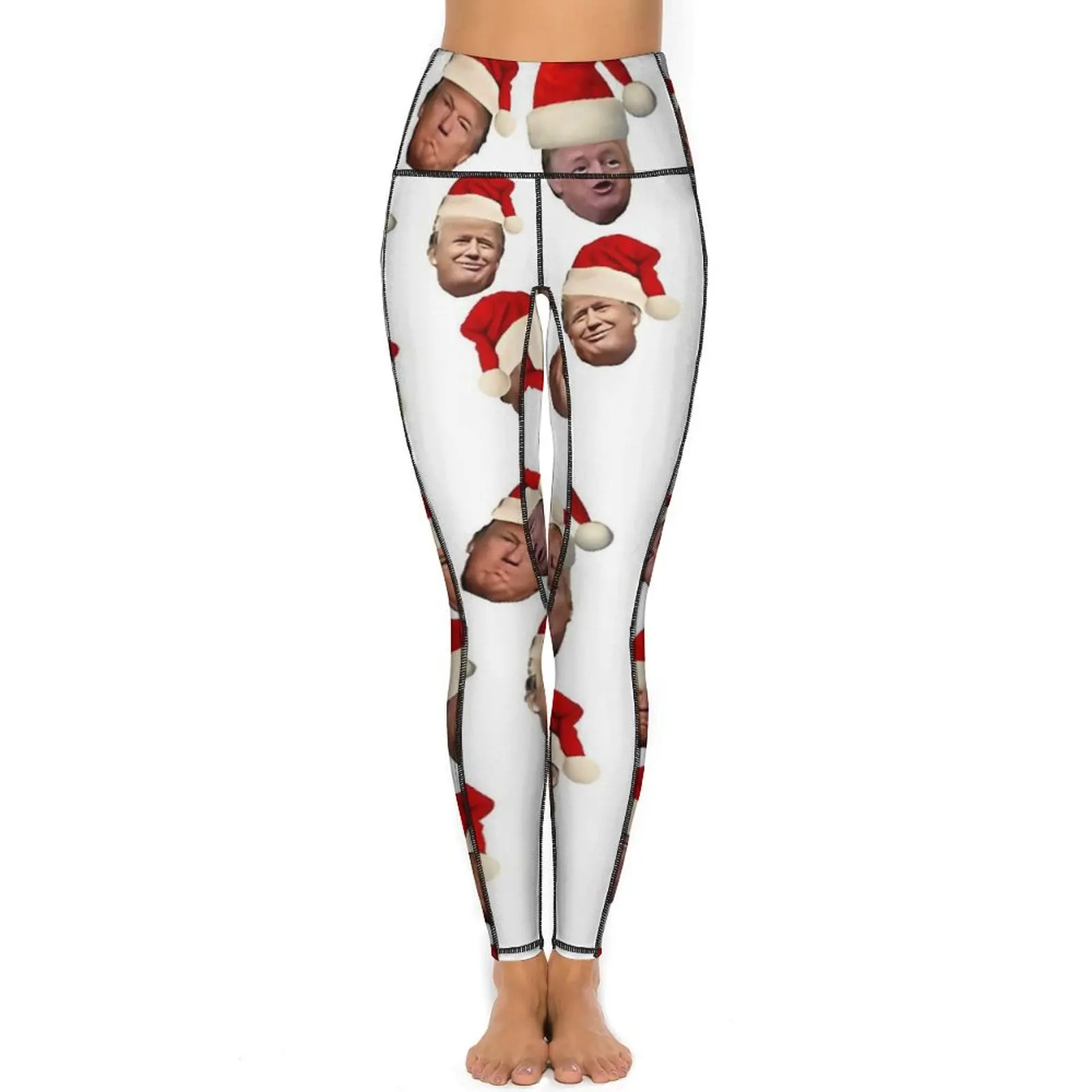 Trump Kerst Memes Yogabroek met zakken Legging Sexy hoge taille Mode Yoga Sportlegging Stretch Fitness Leggins