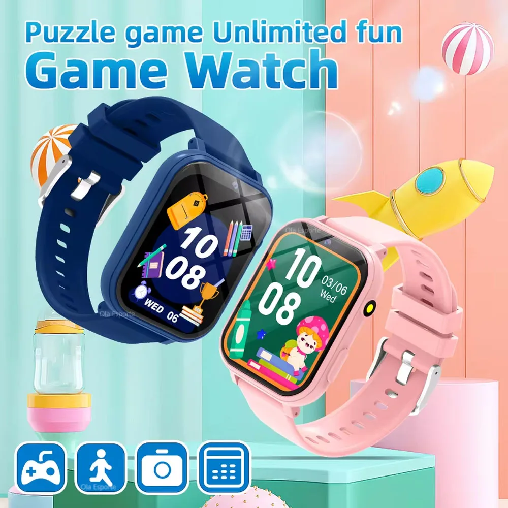 Kids Games Smart Watch 18 Games Camera Waterproof Flashlight Sleep Monitoring For Birthday Holiday Gift Boy Girl Children 2025