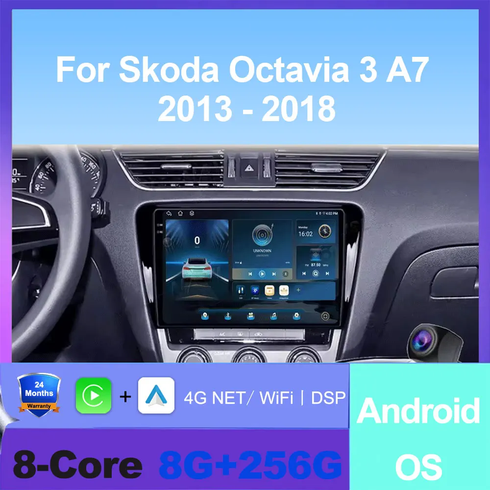 

Wireless CarPlay Android Auto For Skoda Octavia 3 A7 2013 - 2018 Car Radio Multimedia Video Stereo Player GPS Navigation Tools