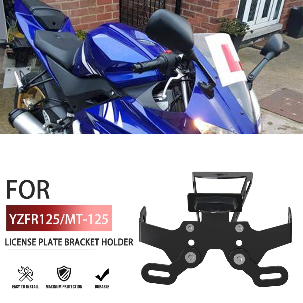 FOR YAMAHA YZF R125 ABS YZFR125 2014 -2016 2017 2018 Motorcycle Accessories Rear Led License Plate License Plate Bracket Holder