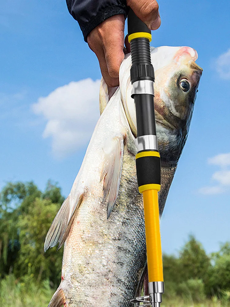 مجموعة قصبة صيد خشبية مجموعات كاملة المحمولة تلسكوبي قصبة صيد خشبية وبكرة المجموعات الطعوم الاصطناعية السنانير هدايا عيد الميلاد الصيد للرجال #4