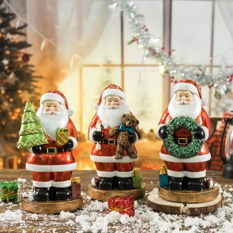 

Santa Claus Figurines Christmas Statue Resin Santa Claus Ornaments Santa Claus Table Ornaments Santa Decor Christmas Figurine