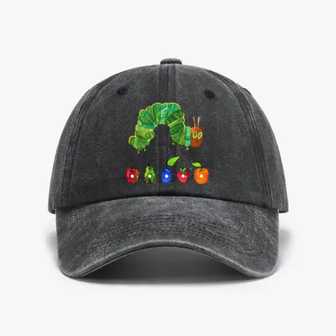 The Very Hungry Caterpillar Cartoon Printed Baseball Cap Summer Style Casual Fashion Couples hat Unisex Soft Top Golf hats