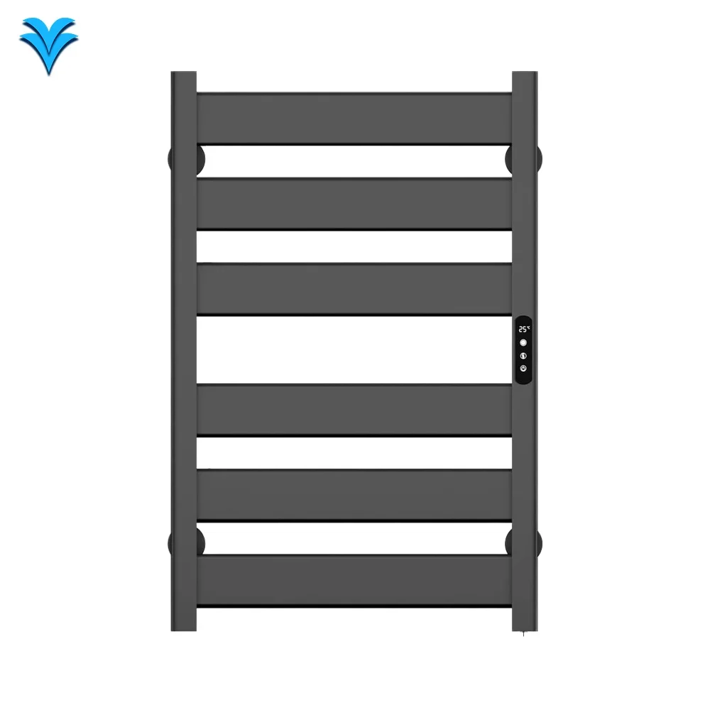 

Electric Heated Towel Warmer Rack 6 Bars Wall Mounted with Timer & Temperature Adjustments Drying Racks for Bathroom