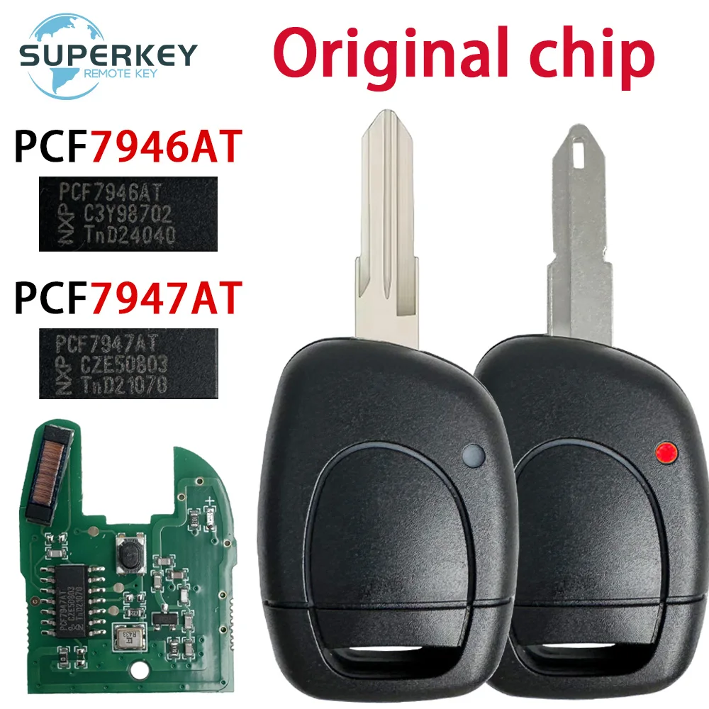 

Original PCF7946A PCF7947A Chip For Renault Clio Kangoo Master Trafic Modus Vivaro Twingo 1 Button ID46 433Mhz Remote Car Key