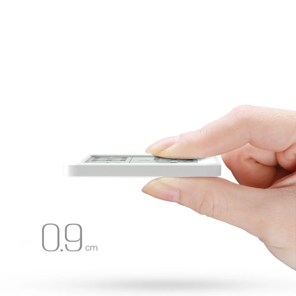 Termômetro interno higrômetro relógio ultra-fino branco casa escritório sala sem fio dispositivo de monitor de umidade temperatura