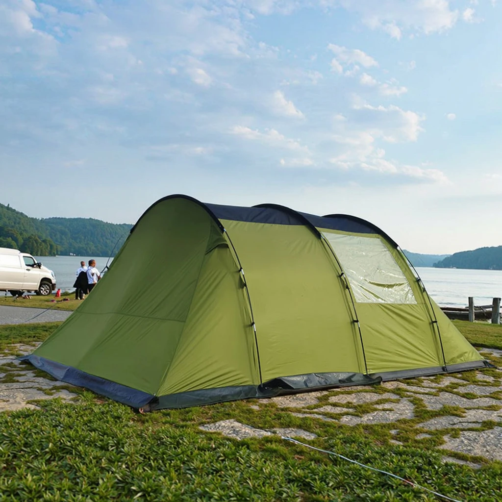 Outdoor Double Rain-Proof Automatic Tent for 5-6 People Picnic Couple Mountaineering Tourism Leisure Multi-Person Camping Tent