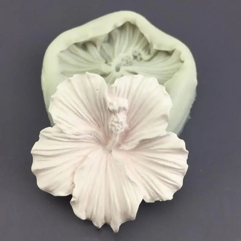 

Fondant Molds Chocolate Moulds Bakeware Creative Baking Gadgets Cake Baking Decoration Hibiscus Shaped Silicone Material