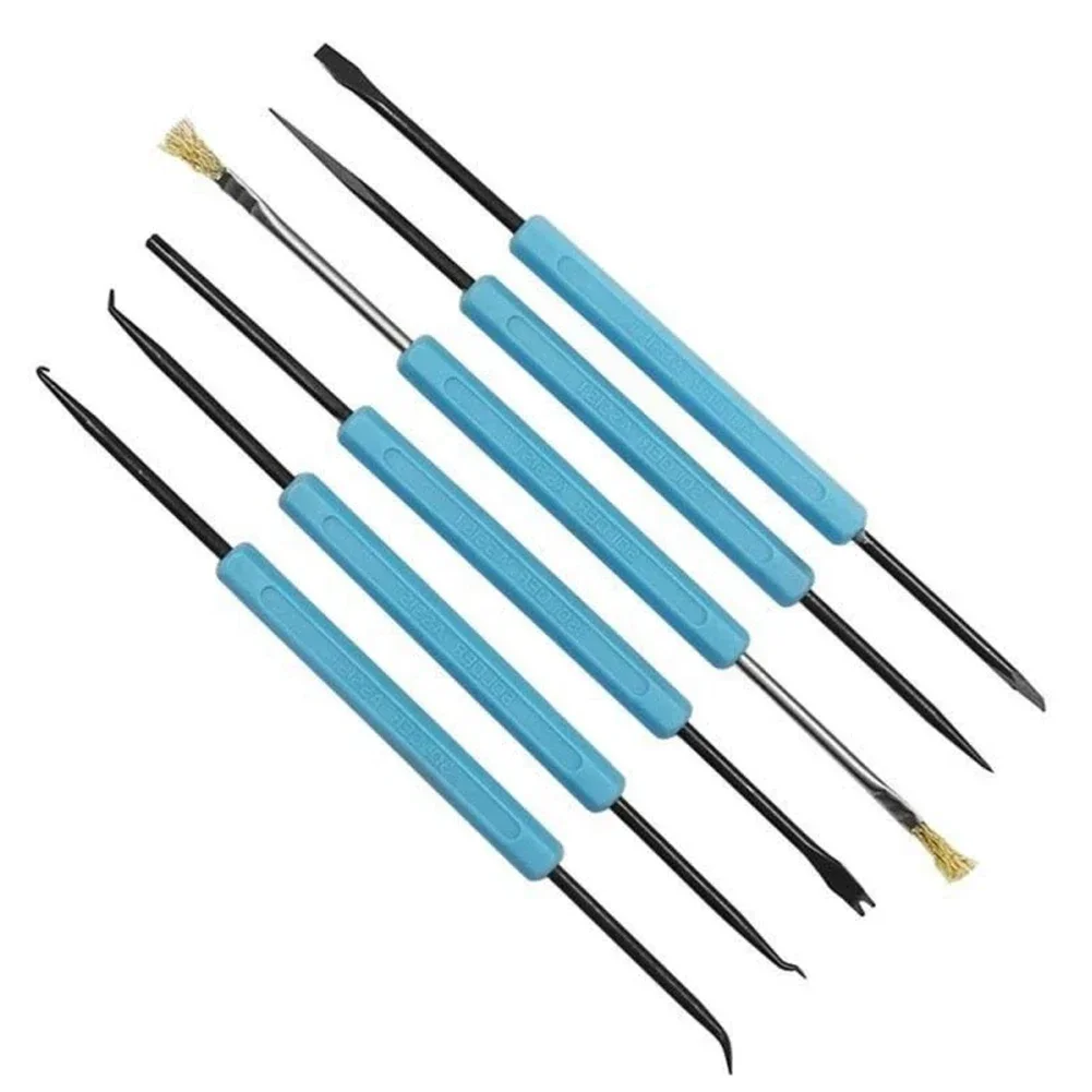 6Pcs/Set Desoldering Aid Tool Kit Soldering Aid Assist Repair Tools PCB Cleaning Repair Tool Electronic Components Welding Tool