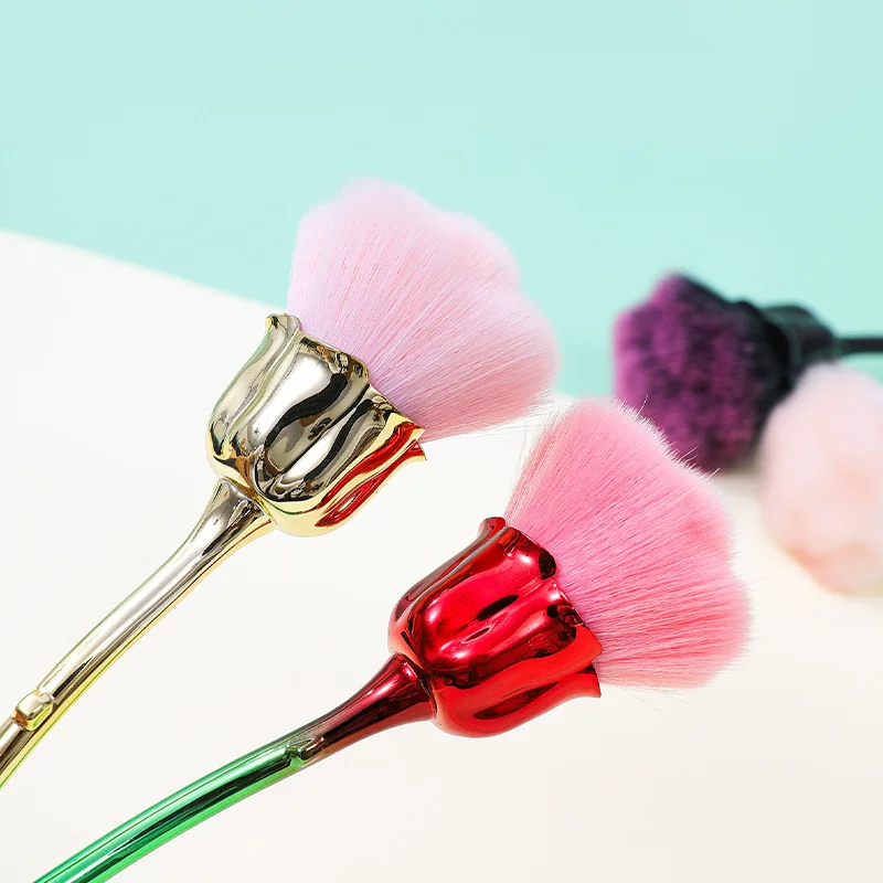 Rose Gold Makeup Brush Set, Foundation Brush & Blush Brush | Premium Soft Synthetic Bristles | Flawless Face Makeup Application