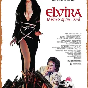 Vintage Metal Zeichen von Elvira, Herrin des Dunklen, Horrorfilmplakats, Blechschild für Bar, Kneipe, Höhlenmann, Garage, Zimmer, Heimwand 12 Hauptverkäufe Elvira - №12