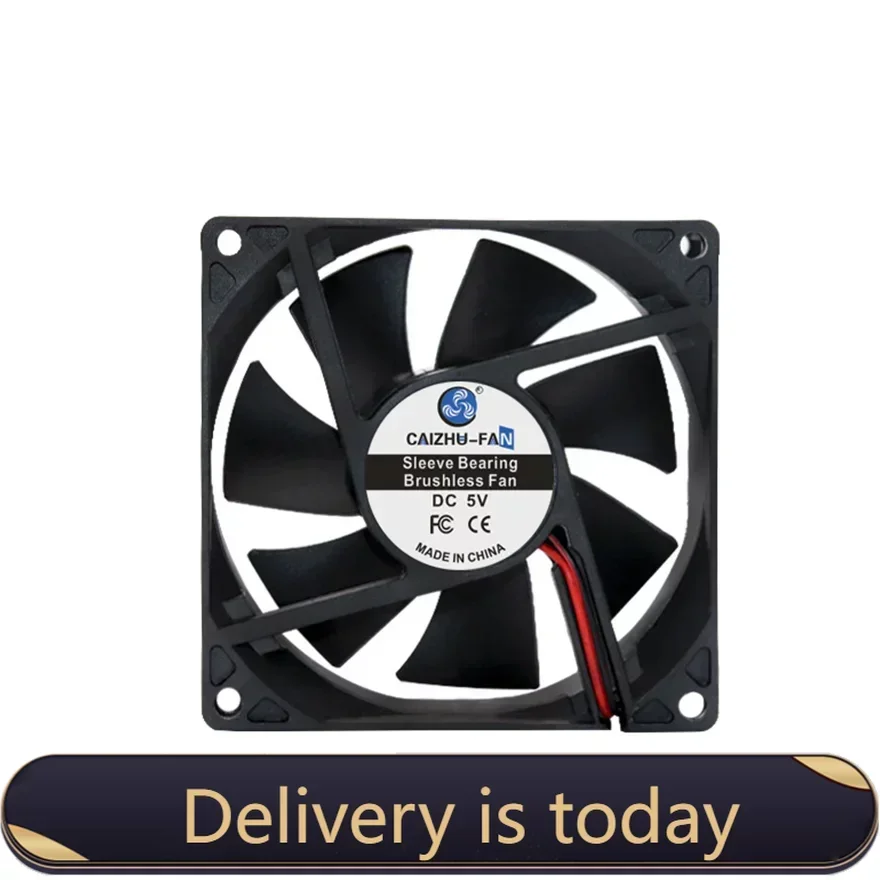 Dual Ball Bearing DC5V 12V 24V 80MM CPU Fan 8025 80*80*25MM 8*8*2.5CM Cooling Fan Inverter Fan 2PIN