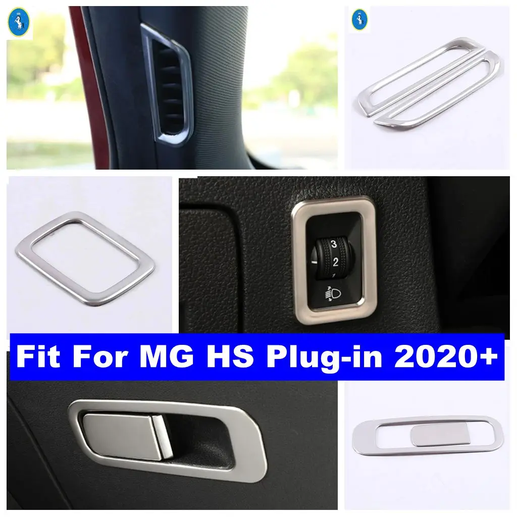 

Accessories For MG HS Plug-in 2020 - 2024 Head Fog Light Switch Button / Steering Wheel / Pillar A AC Outlet Vent Cover Trims