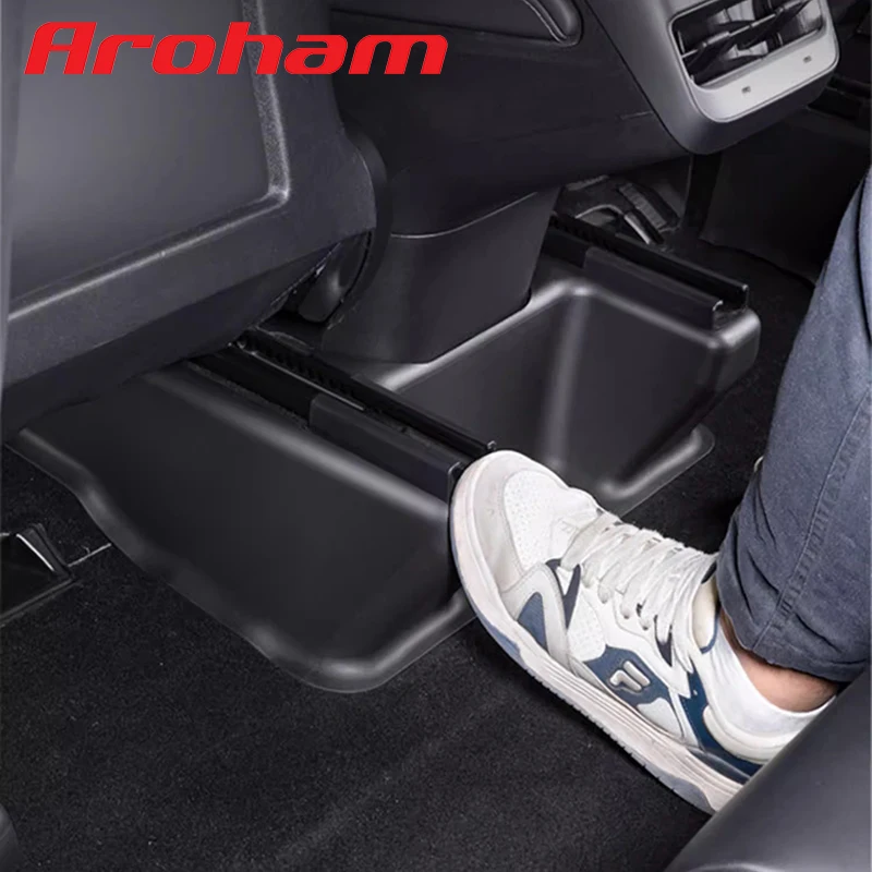 

Aroham TPE Guard Trims For Tesla Model Y Seat Slide Rail Pad Cover Rear Row Under Seat Rail Anti-Kick Corner Protector