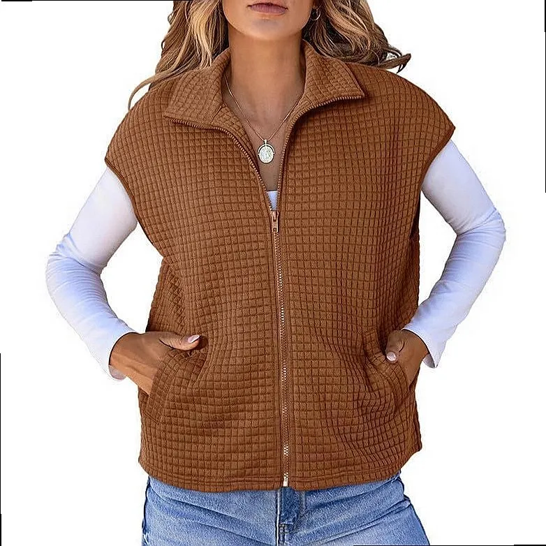 Women's Oversized Hoodie Vest Sleeveless Zip Up Pocket Pullover Sweatshirt Spring Summer