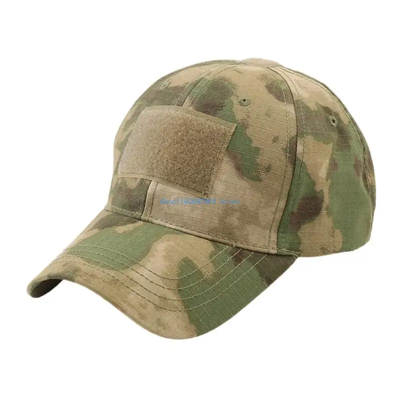 N7YF Breathable Outdoor Caps Adjustable Hook and Loop Closure Camouflaged Hat for Men