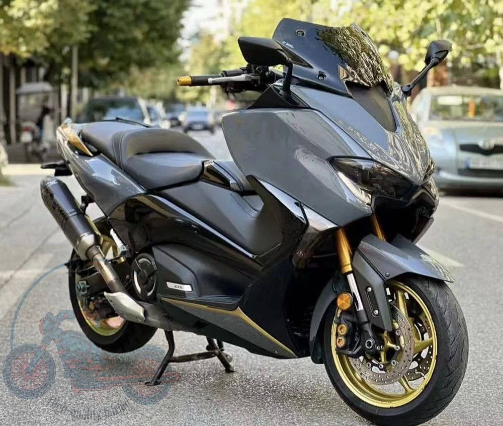 Hochwertiges neues ABS-Vollverkleidungsset passend für YAMAHA TMAX 530 2017 2018 17 18 Karosserie-Set, individuell in Grau-Schwarz