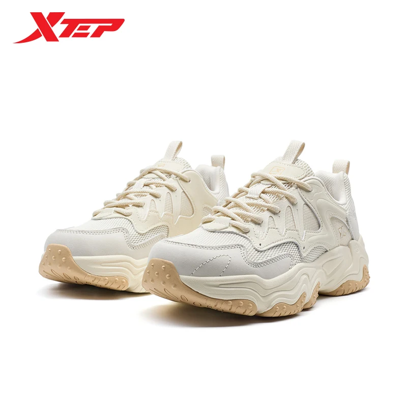 Xtep Youmu Women\'s Casual Shoes 2025 Summer Lightweight Breathable Thick-soled All-matched Retro Leisure Shoes 875218320009