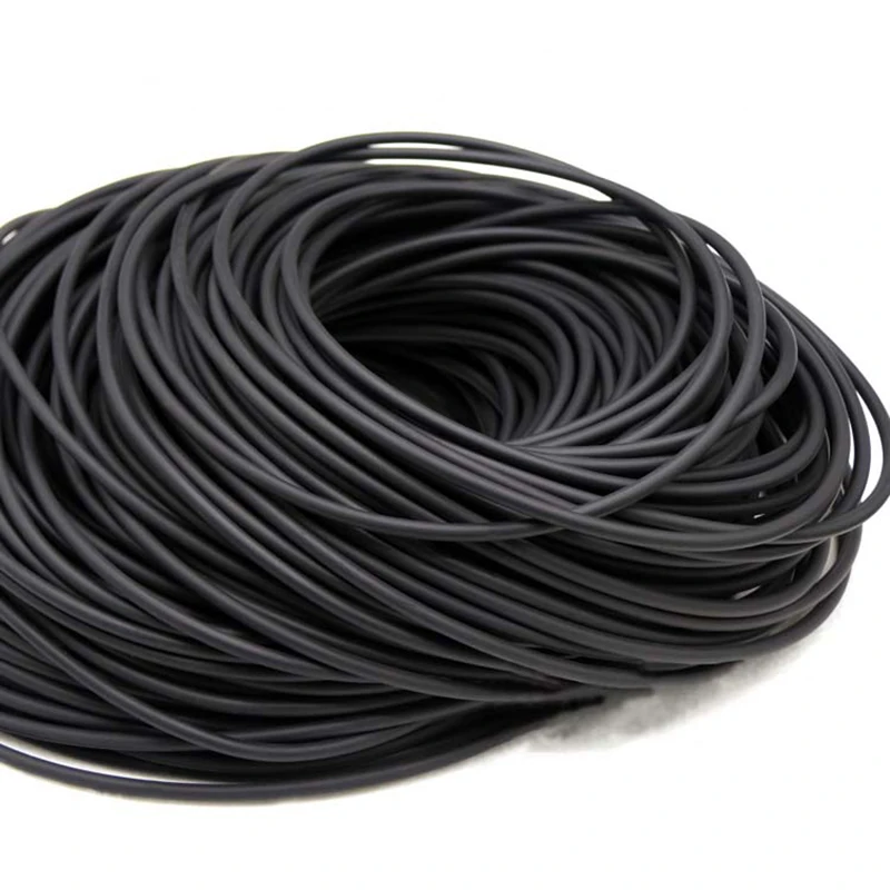 1 متر الفلور المطاط الصلبة قطاع قطر 2/2.5/3/3.5/4/4.5/5/5.3/5.5/5.7/6/6.5/7/7.5/8 مللي متر ~ 15 مللي متر O-حلقة بار الختم لا رغوة الأسود #5