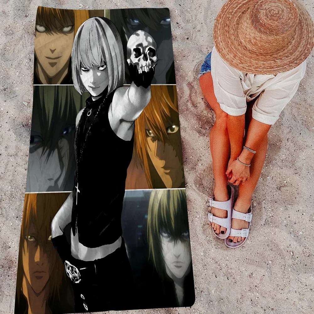 Thrilling Anime Death Note Big Microfiber Beach Towels Quick Dry Towel Sand Beach Towels Pool Towel For Travel Swim Pool Yoga