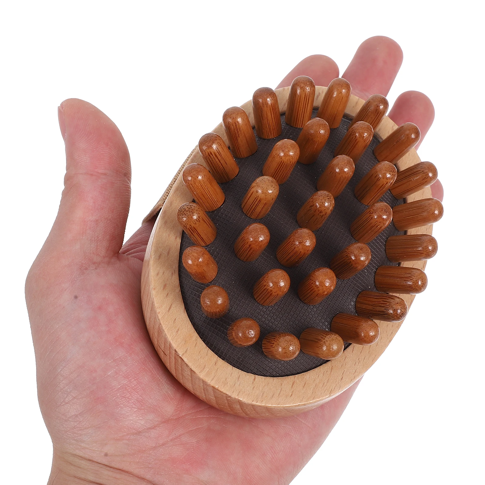 

Wooden Hair Brush Acupoint Massage Tool Ergonomic Grip Scalp Massager Handheld Hairbrush Scalp Massager Tool Relaxing