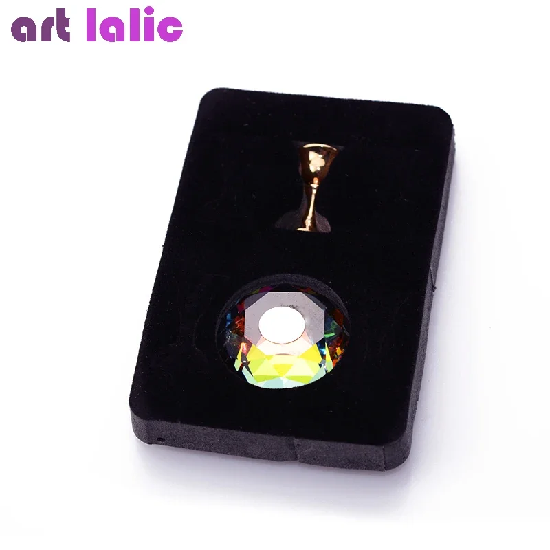 Support magnétique professionnel pour ongles en alliage de cristal acrylique, présentoir de formation pour la pratique du manucure à faire soi-même, pour faux ongles