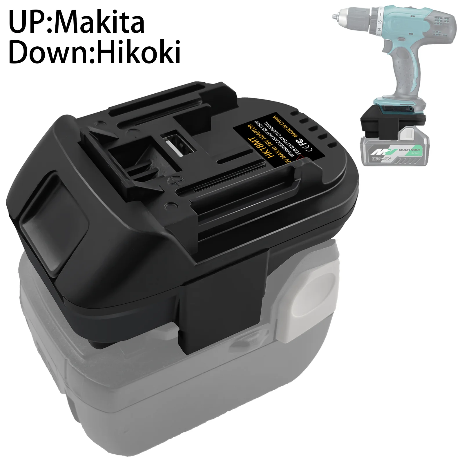 Adaptor for Hitachi 18V/36V HIKOKI Battery Adaptor to Makita 18V LXT Tool Use BL1840 BL1850 BL1860B (Ship Adaptor Only)