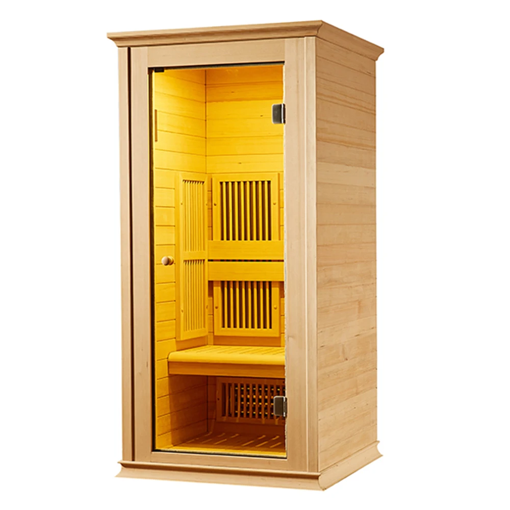 1000x1000 1-2 one person use indoor wood infrared sauna infrared dome room