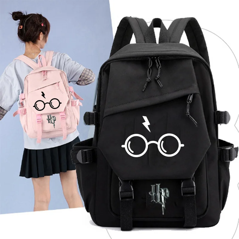 New Female Harris Glasses Women Backpack Waterproof Schoolbag HP for Student Female Girls Capacity Laptop Book Pack Mochilas