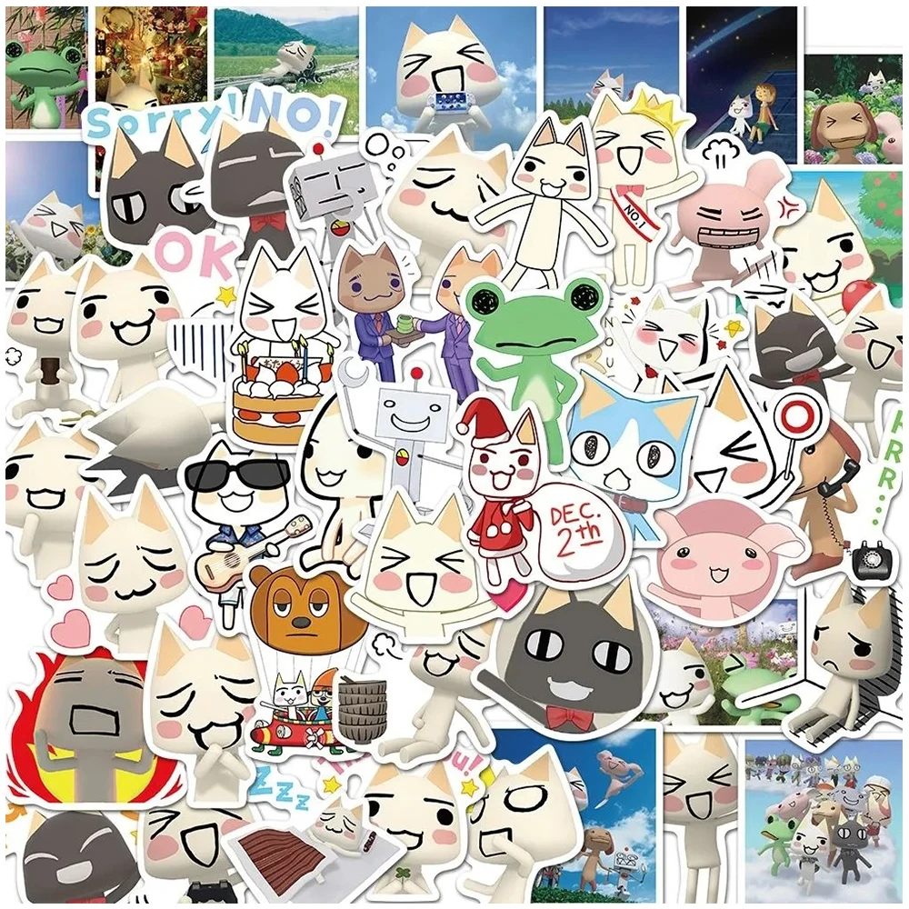 10/30/50pcs Cute Inoue Toro Cartoon Stickers Kawaii Cat Meme Decals DIY Guitar Luggage Journal Waterproof Funny Graffiti Sticker
